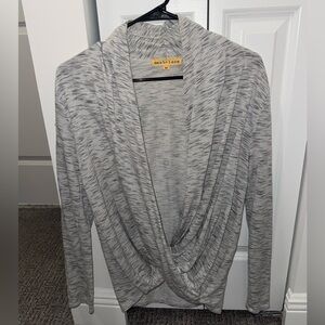 Women’s Gray Open Front Cardigan